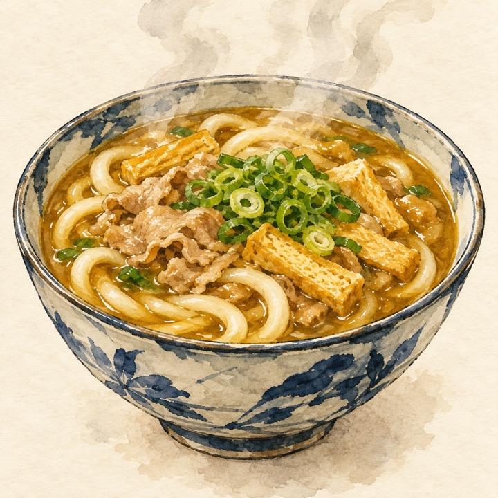 カレーうどんのイラスト